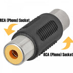 RCA Phono Socket to Socket Coupler Adapter