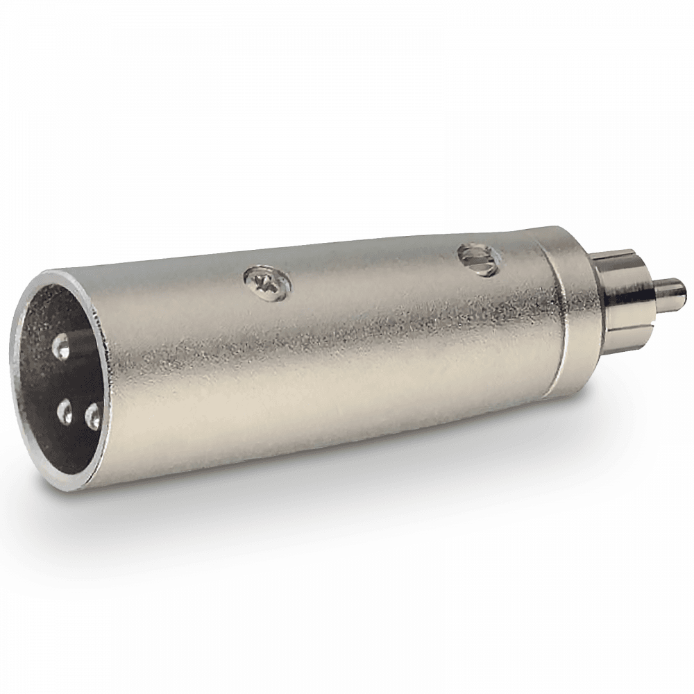 RCA Phono Plug Male to 3 Pin XLR Plug Male Adapter