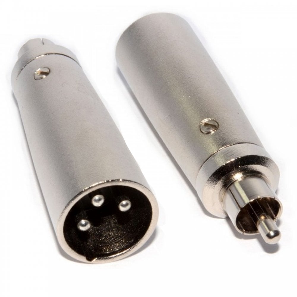 RCA Phono Plug Male to 3 Pin XLR Plug Male Adapter