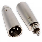 RCA Phono Plug Male to 3 Pin XLR Plug Male Adapter