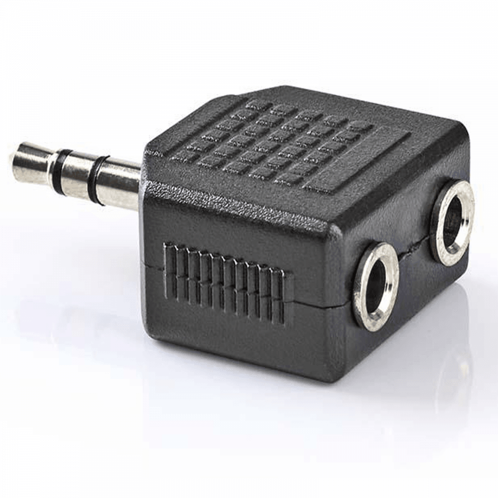 3.5mm Stereo Jack to 2 x 3.5mm Stereo Sockets Adapter