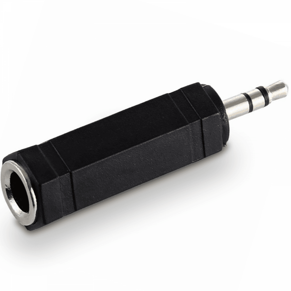 3.5mm Stereo Jack to 6.35mm 1/4" Stereo Socket Adapter
