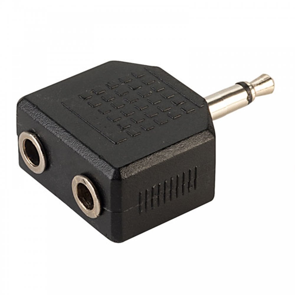 3.5mm Mono Jack to 2 x 3.5mm Mono Jack Sockets Adapter