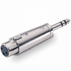 3 Pin XLR Female Socket to 6.35mm Stereo Jack Adaptor