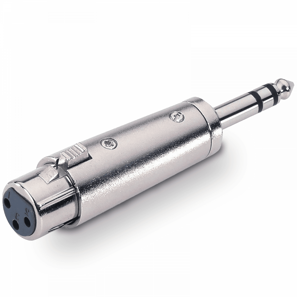 3 Pin XLR Female Socket to 6.35mm Stereo Jack Adaptor