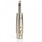 3 Pin XLR Female Socket to 6.35mm Stereo Jack Adaptor