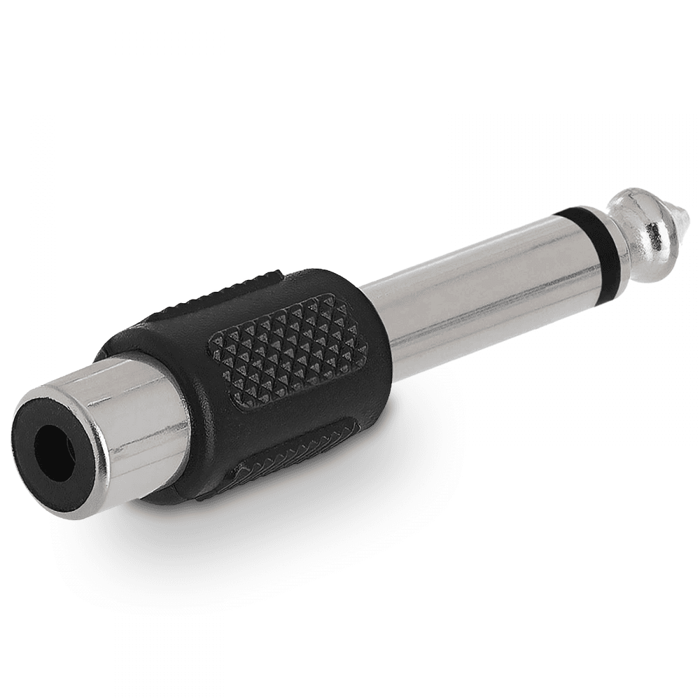6.35mm Mono Jack Plug to RCA Phono Socket Adaptor