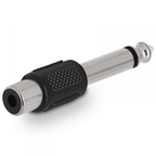 6.35mm Mono Jack Plug to RCA Phono Socket Adaptor