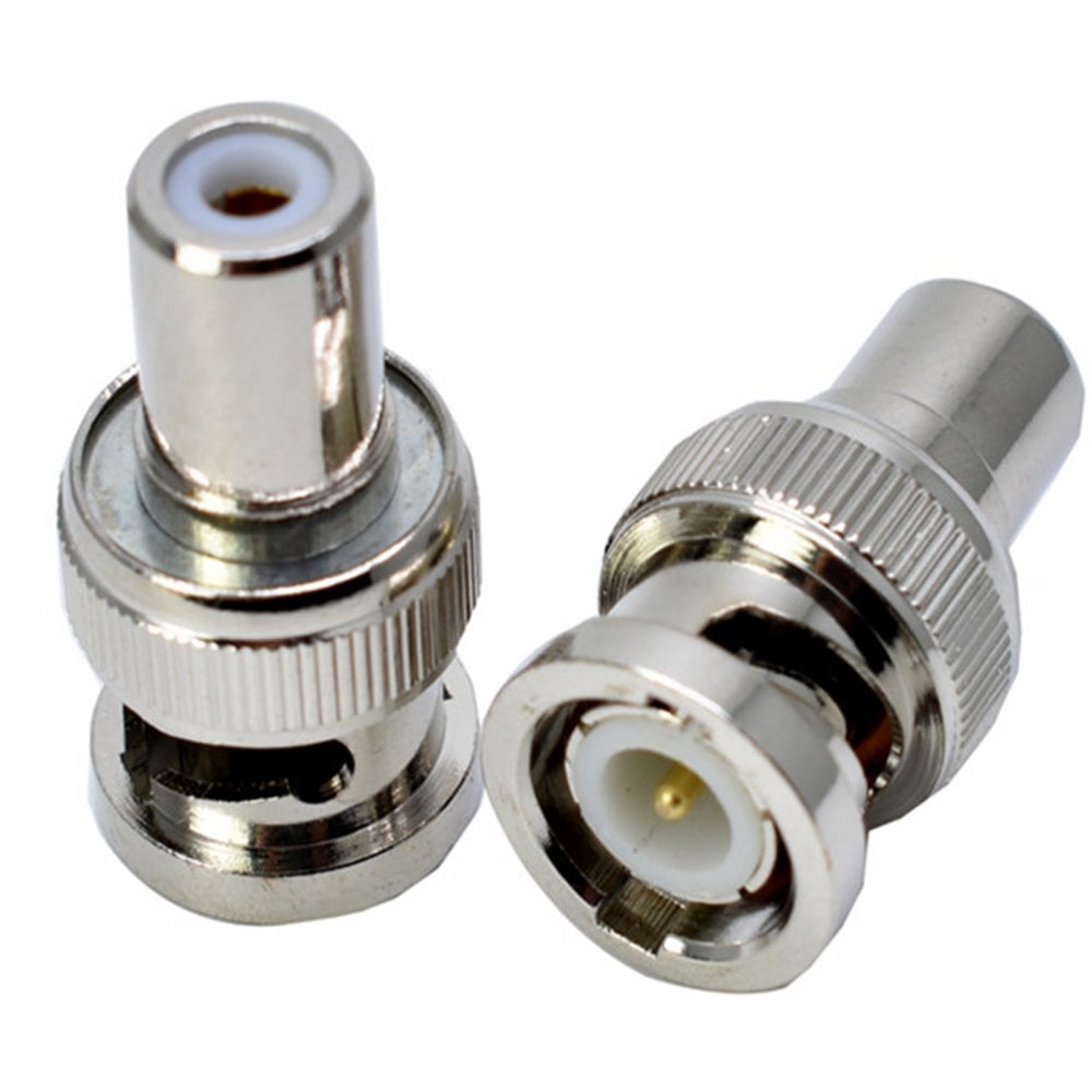 BNC Male Plug To RCA Phono Socket Aerial Adapter
