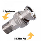 BNC Male Plug To Female F Type Aerial Adapter