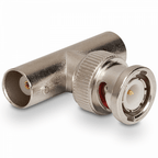 BNC Male Plug To Twin BNC Female Sockets Aerial Adapter