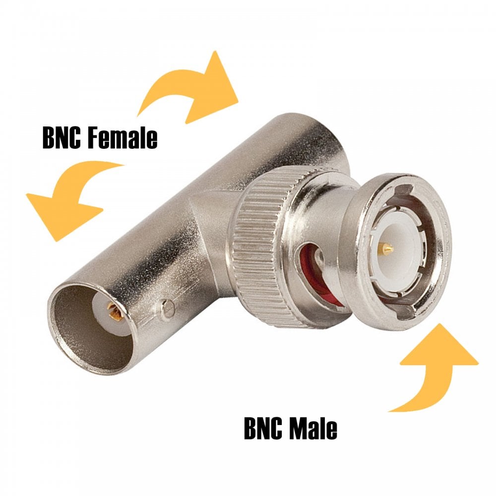 BNC Male Plug To Twin BNC Female Sockets Aerial Adapter