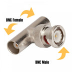 BNC Male Plug To Twin BNC Female Sockets Aerial Adapter