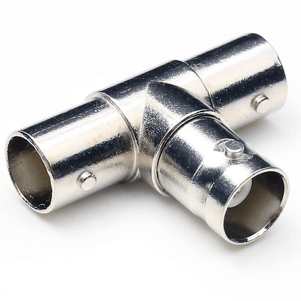 BNC Female To Two Female Socket Aerial Plug T Adapter