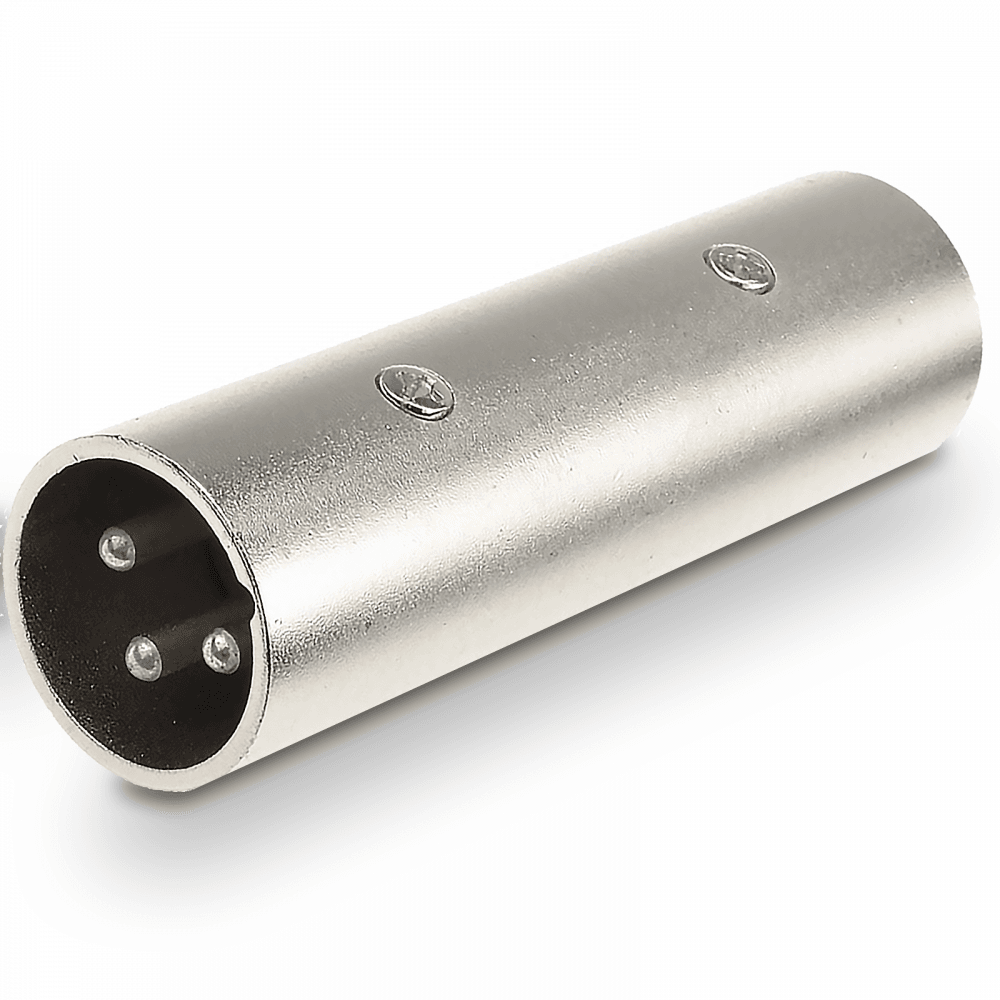 All Metal 3 Pin XLR Coupler Adaptor Male Plug to Plug