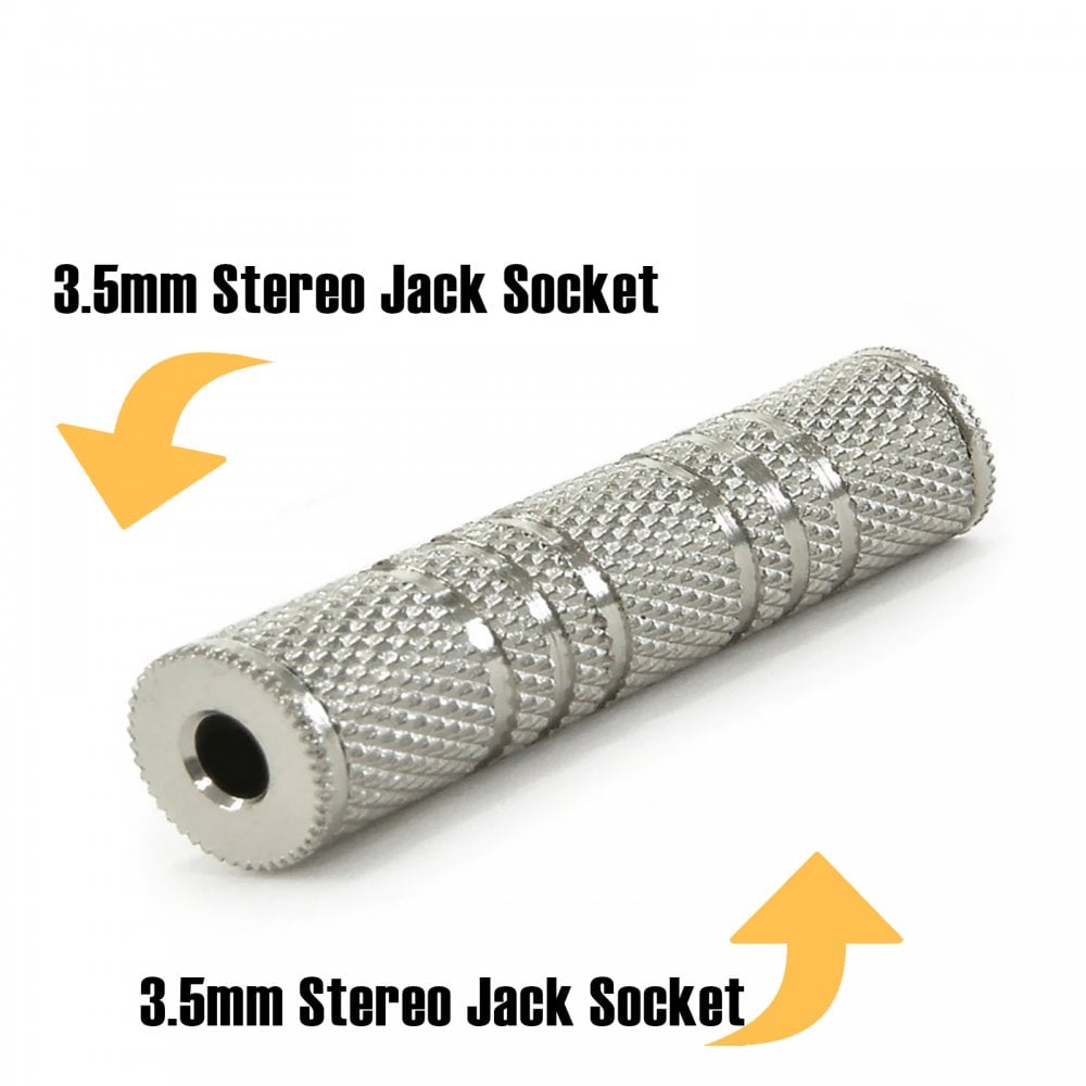 3.5mm Stereo Jack Socket to Stereo Jack Socket Adaptor