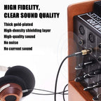 Gold 6.35mm Stereo Jack Plug to 3.5mm Stereo Jack Socket Adaptor