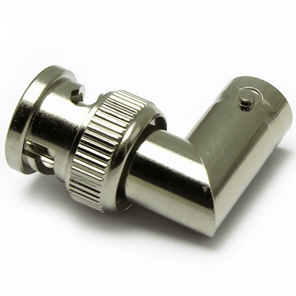 BNC Male Plug To Female Socket Right Angle Adapter