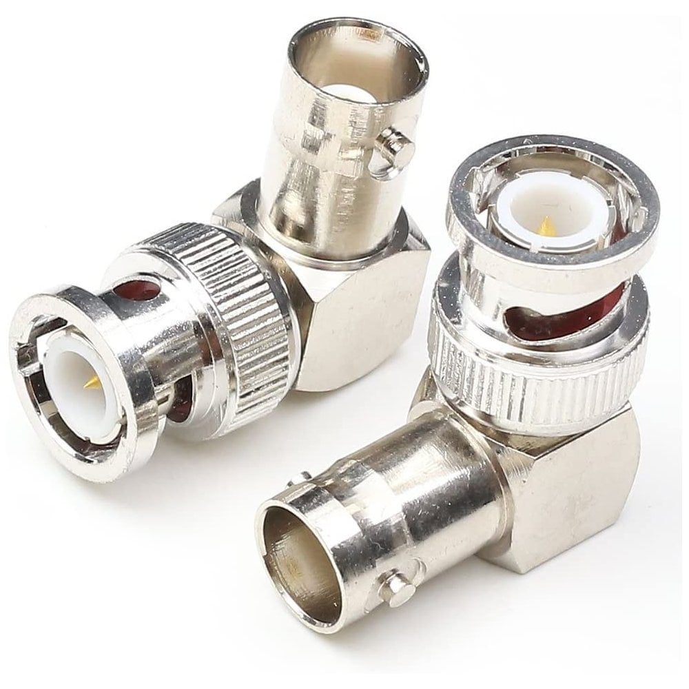 BNC Male Plug To Female Socket Right Angle Adapter