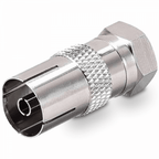 RF Coax Female to F Type Male Plug Coaxial Adapter