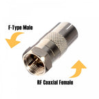 RF Coax Female to F Type Male Plug Coaxial Adapter