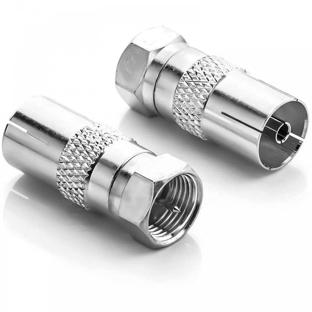 RF Coax Female to F Type Male Plug Coaxial Adapter