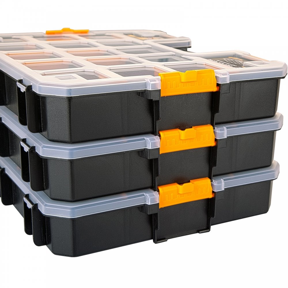 3 x 17 Compartment Heavy Duty Stackable Organiser