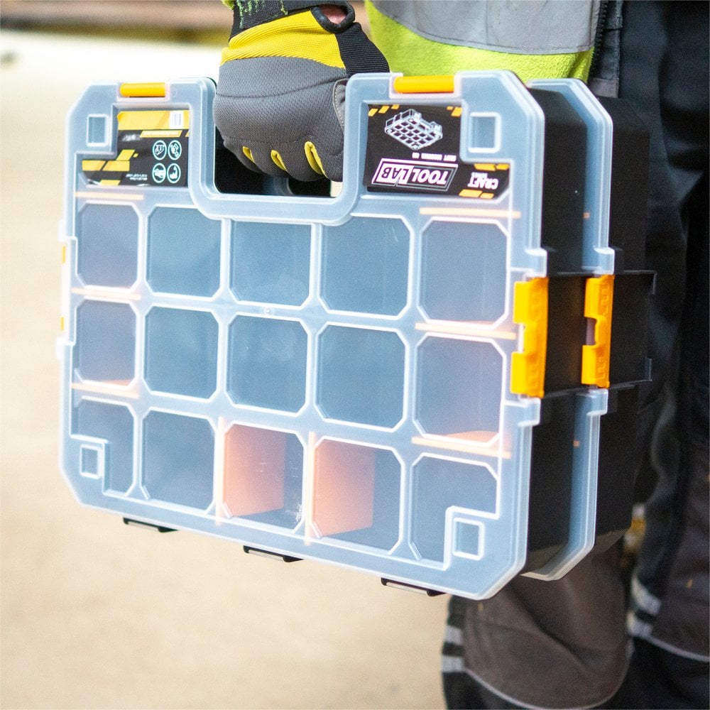 3 x 17 Compartment Heavy Duty Stackable Organiser