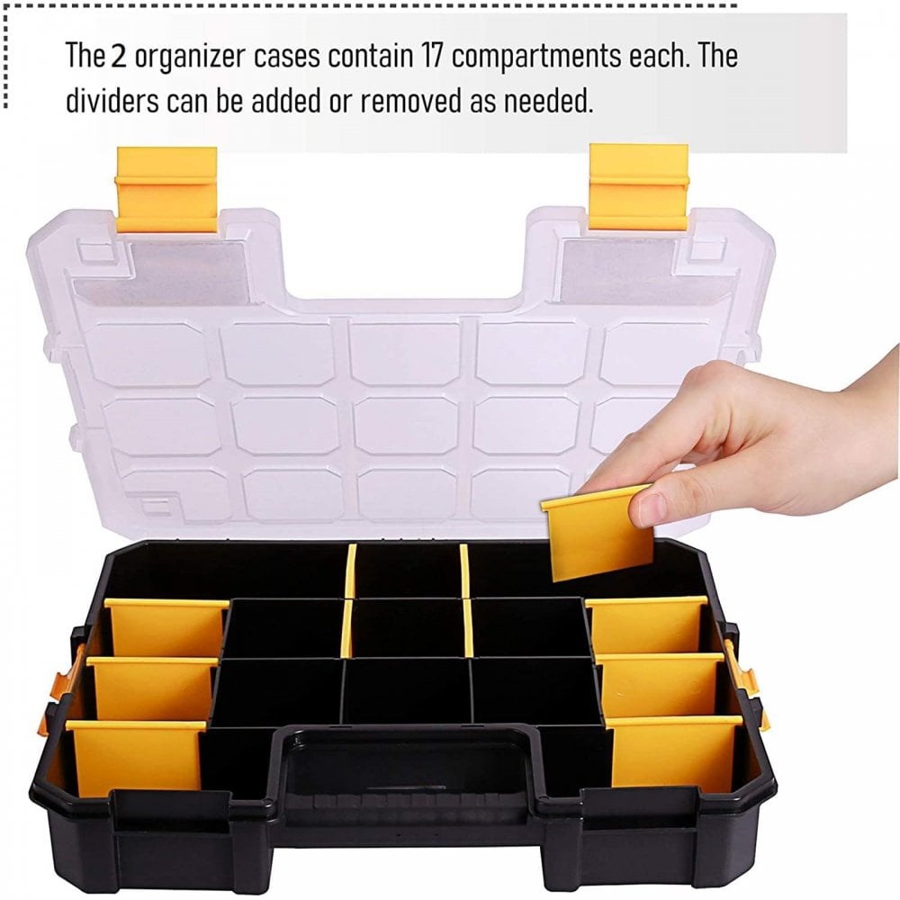 3 x 17 Compartment Heavy Duty Stackable Organiser