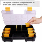 3 x 17 Compartment Heavy Duty Stackable Organiser