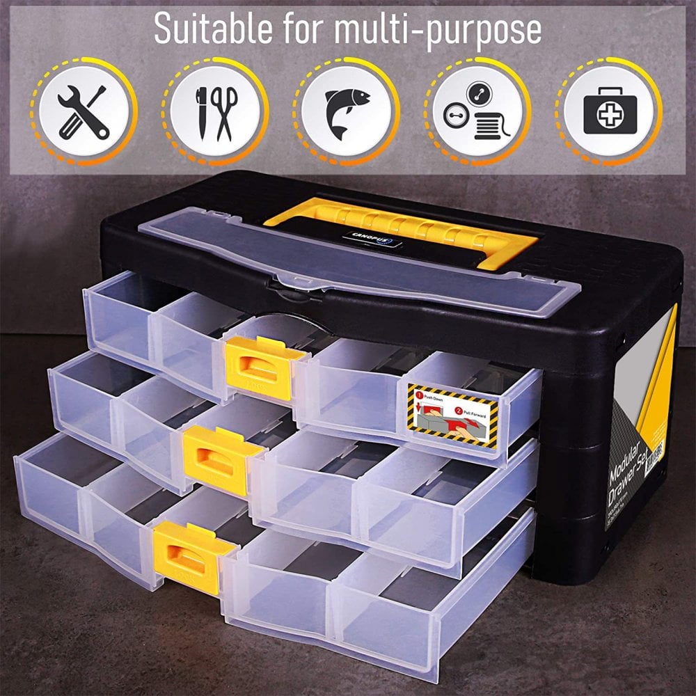 Portable Draw Organiser Storage Cases For Parts Craft