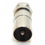PAL Coax Male to F Type Male Plug Coaxial Adapter
