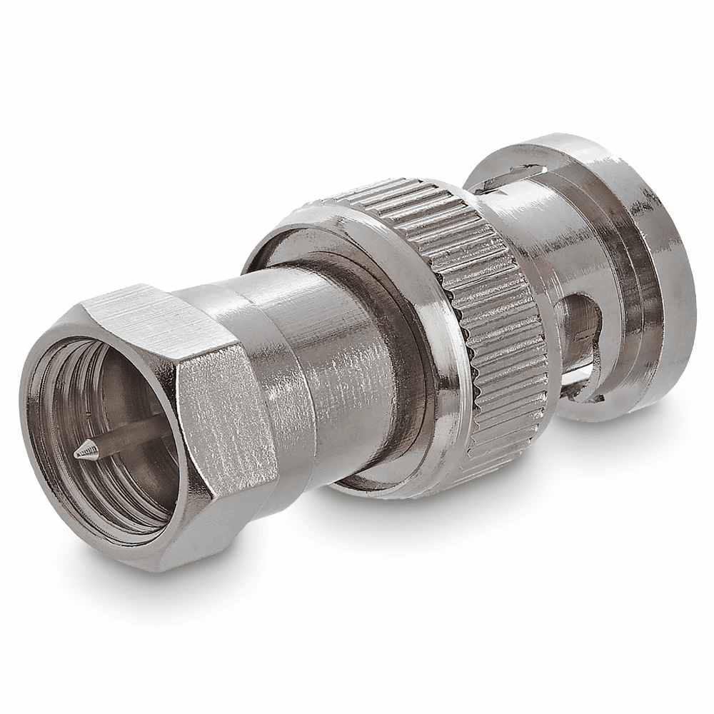 BNC Male to F Type Male Plug Coaxial Adapter