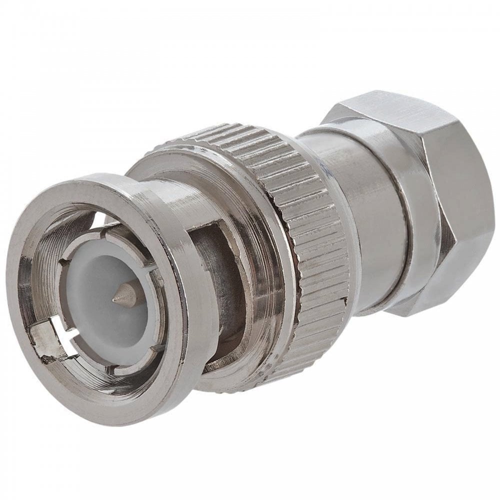 BNC Male to F Type Male Plug Coaxial Adapter