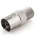 PAL Coax Female to F Type Female Plug Coaxial Adapter