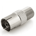 PAL Coax Female to F Type Female Plug Coaxial Adapter