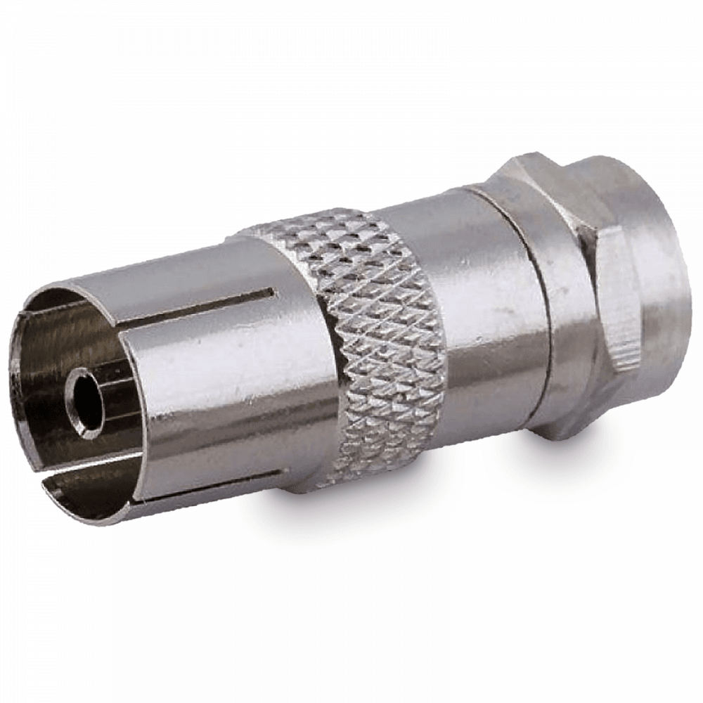 PAL Coax Female to F Type Male Plug Coaxial Adapter