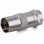 PAL Coax Female to F Type Male Plug Coaxial Adapter