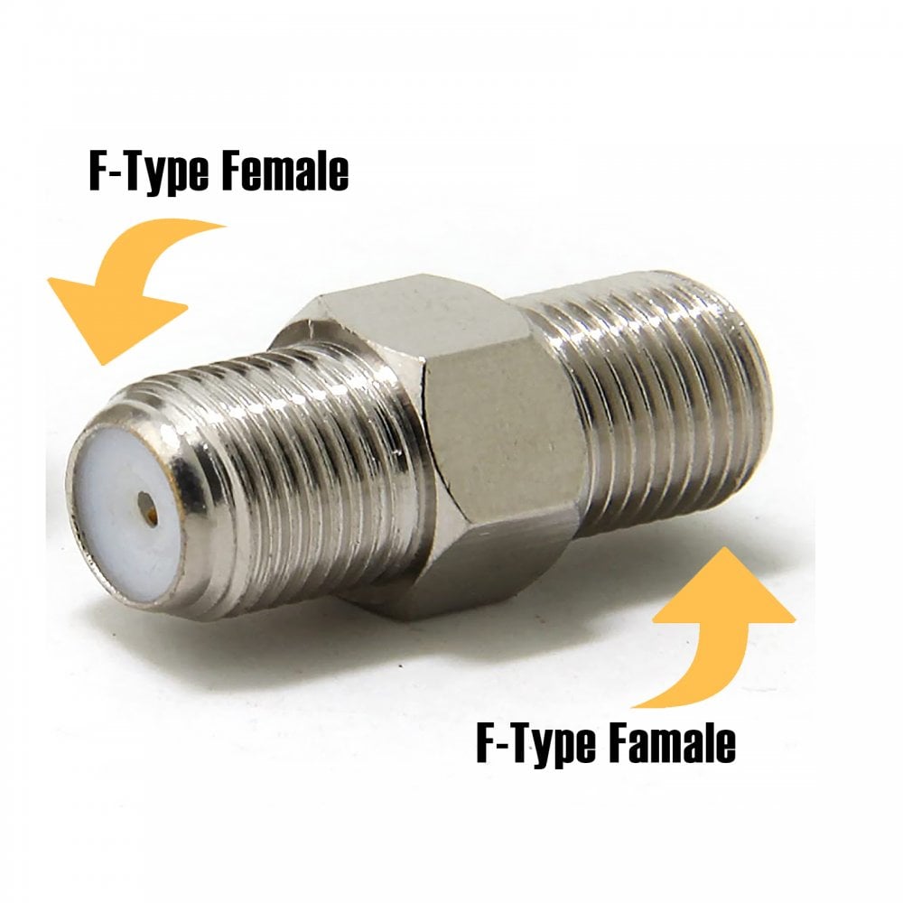 F Type Female to F Type Female Plug Coaxial Adapter