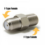F Type Female to F Type Female Plug Coaxial Adapter