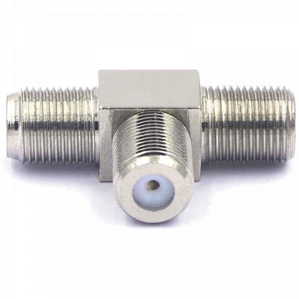 F Type Female to Twin F Type Female Plug Coaxial Adapter