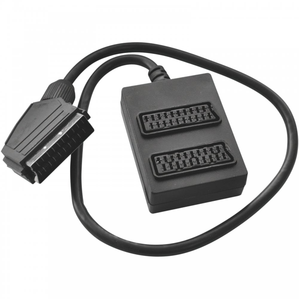 2 Way Scart Splitter Connects 2 Devices to 1 TV