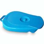Blue Slipper Plastic Bed Pan with Lid