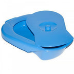 Blue Slipper Plastic Bed Pan with Lid