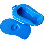 Blue Slipper Plastic Bed Pan with Lid