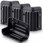 4 Small Black Plastic Heavy Duty Stacking Corners