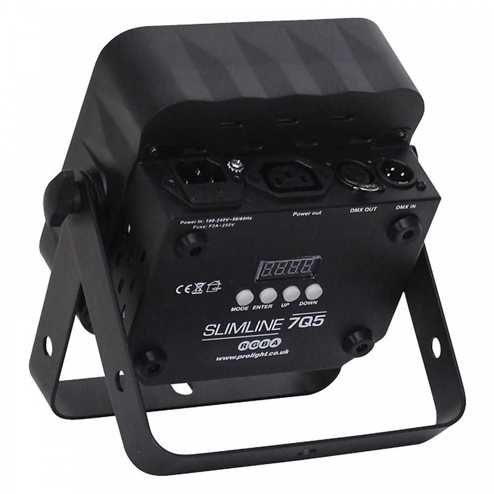 Slimline RGBA 7 x 5W Quad LED Colour Black Housing