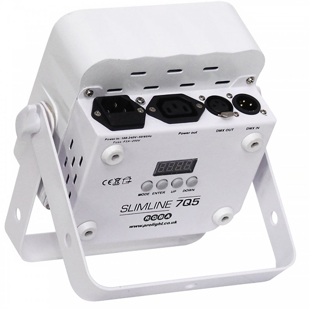 Slimline 7Q5 RGBA 7 x 5W Quad LED Colour White Housing