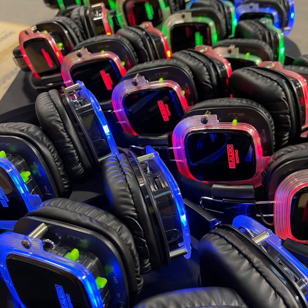 SDPRO 3 Channel Silent Disco Headphones
