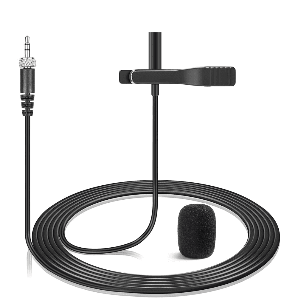 Omnidirectional Lapel Lavalier Microphone Tie Clip Screw Jack 3.5mm